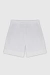 Loro Piana White cotton shorts for women - pinches. two pockets. 97% cotton, 3% elastane. zipper, hook. Country of manufacture: Italy. Care: specialized cleaning - photo 1