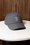 Brunello Cucinelli Кепка из шерсти серая мужская - 100% шерсть. Страна производитель: Италия. Уход: специализированная чистка - фото 5