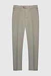 Brunello Cucinelli Gray linen and cotton pants for men - 55% linen, 45% cotton. Closure: button, zipper. two side pockets, two back pockets. Country of origin: Italy. Care: specialized cleaning - photo 1