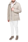 Beige polyester, polyurethane and cotton jacket for men Loro Piana - 100% polyester, 100% polyurethane, 100% cotton. Fastener: Zipper. Two side pockets. Country of origin: Italy. Care: specialized cleaning - photo 2