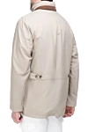 Beige polyester, polyurethane and cotton jacket for men Loro Piana - 100% polyester, 100% polyurethane, 100% cotton. Fastener: Zipper. Two side pockets. Country of origin: Italy. Care: specialized cleaning - photo 4