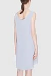 Blue acrylic and silk dress for women Panicale - sleeveless. 65% acrylic, 35% silk. Country of manufacture: Italy. Care: specialized cleaning - photo 4