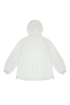 Women's white polyester jacket Panicale - hood. 100% polyester. zipper, drawstring. two side pockets. Country of manufacture: Italy. Care: specialized cleaning - photo 6