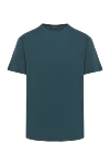 Loro Piana Men's T-shirt in deep blue-green shade made of smooth jersey
- 60% silk, 40% cotton. Country of origin: Italy. Care: specialized cleaning - photo 1