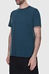 Loro Piana Silk and cotton T-shirt green for men - 60% silk, 40% cotton. Country of manufacture: Italy. Care: specialized cleaning - photo 3