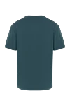 Loro Piana Men's T-shirt in deep blue-green shade made of smooth jersey
- 60% silk, 40% cotton. Country of origin: Italy. Care: specialized cleaning - photo 7