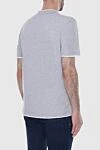 Gray cotton T-shirt for men Brunello Cucinelli - melange, piping on the collar and sleeves. 100% cotton. Country of origin: Italy. Care: specialized cleaning - photo 4