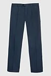 Brunello Cucinelli Blue linen and cotton pants for men - 54% linen, 46% cotton. Closure: button, zipper. two side pockets, two back pockets. Country of manufacture: Italy. Care: specialized cleaning - photo 1