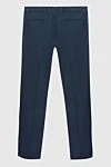 Blue linen and cotton pants for men Brunello Cucinelli - 54% linen, 46% cotton. Closure: button, zipper. two side pockets, two back pockets. Country of manufacture: Italy. Care: specialized cleaning - photo 6