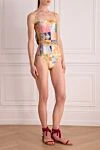 Zimmermann Белбеу және төртбұрышты мойын сызығы бар түрлі-түсті бір бөліктен жасалған купальник - басып шығару. Құрамы: 80% полиамид, 20% эластан. Шығарылған елі: Италия. Күтім: арнайы тазалау - фото 3