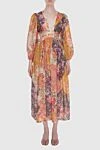 Платье из хлопка желтое женское Zimmermann - цветочный узор, вырез посередине. 100% хлопок. Страна производитель: Италия. Уход: специализированная чистка - фото 2