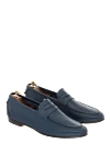 Andrea Ventura Blue leather loafers for men - 100% leather. Insole: leather. Country of manufacture: Italy. Care: specialized cleaning - photo 3