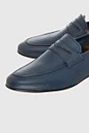 Andrea Ventura Blue leather loafers for men - 100% leather. Insole: leather. Country of manufacture: Italy. Care: specialized cleaning - photo 5