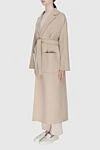 Loro Piana Cashmere coat for women beige - 100% cashmere. belt. two side pockets. Country of origin: Italy. Care: specialized cleaning - photo 3
