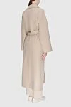 Cashmere coat for women beige Loro Piana - 100% cashmere. belt. two side pockets. Country of origin: Italy. Care: specialized cleaning - photo 4