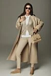 Loro Piana Cashmere coat for women beige - 100% cashmere. belt. two side pockets. Country of origin: Italy. Care: specialized cleaning - photo 7