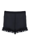 Khaite Black silk shorts for women - Ruffle. 100% cotton. elastic belt. Country of manufacture: Italy. Care: specialized cleaning - photo 1