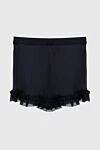 Black silk shorts for women Khaite - Ruffle. 100% cotton. elastic belt. Country of manufacture: Italy. Care: specialized cleaning - photo 6