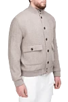 Tombolini Wool, polyamide and silk jacket beige for men - 82% wool, 10% polyamide, 8% silk. Buttons. Two side pockets. Country of origin: Italy. Care: specialized cleaning - photo 3