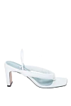 Kalliste White leather mules for women - logo on the insole. genuine leather. Country of manufacture: Italy. Care: specialized cleaning - photo 1