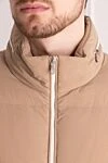 Brunello Cucinelli Men's down jacket made of acrylic beige - 80% acrylic, 20% other fibers. Closure: Zipper. Two side pockets, two inside pockets. Country of manufacture: Italy. Care: specialized cleaning - photo 5
