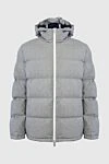 Brunello Cucinelli Down jacket for men made of cotton gray - Built-in hood. 100% cotton. Closure: Zipper. Two side pockets, two inside pockets. Country of origin: Italy. Care: specialized cleaning - photo 1