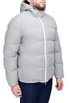 Brunello Cucinelli Down jacket for men made of cotton gray - Built-in hood. 100% cotton. Closure: Zipper. Two side pockets, two inside pockets. Country of origin: Italy. Care: specialized cleaning - photo 3