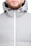 Down jacket for men made of cotton gray Brunello Cucinelli - Built-in hood. 100% cotton. Closure: Zipper. Two side pockets, two inside pockets. Country of origin: Italy. Care: specialized cleaning - photo 4