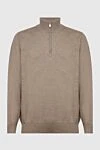 Brunello Cucinelli Cashmere trench coat beige for men - 100% cashmere. Closure: Zipper. Country of origin: Italy. Care: specialized cleaning - photo 1