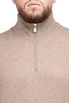 Brunello Cucinelli Cashmere trench coat beige for men - 100% cashmere. Closure: Zipper. Country of origin: Italy. Care: specialized cleaning - photo 5