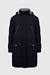 Brunello Cucinelli Акрил көк түстен тігілген ерлерге арналған төменгі күрте - Қосымша: тігілген сорғыш. Құрамы: 80% акрил, 20% басқа талшықтар. Жабу: найзағай. Қалталар: екі бүйір қалта, екі ішкі қалта. Шығарылған елі: Италия. Күтім: арнайы тазалау - фото 1