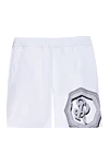 Stefano Ricci Shorts with a contrast print and elastic waistband - two side. 100% polyester. Closure: drawstring. Country of origin: Italy. Care: specialized cleaning - photo 1