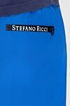 Шорты пляжные из полиэстера голубые мужские Stefano Ricci - два боковых. 100% полиэстер. кулиска. Страна производитель: Италия. Уход: специализированная чистка - фото 6