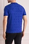 Short sleeve jumper made of polyamide and elastane blue for men Stefano Ricci - brand print. Short sleeve. 81% polyamide, 19% elastane. Country of origin: Italy. Care: specialized cleaning - photo 4