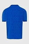 Stefano Ricci Short sleeve jumper made of polyamide and elastane blue for men - brand print. Short sleeve. 81% polyamide, 19% elastane. Country of origin: Italy. Care: specialized cleaning - photo 5