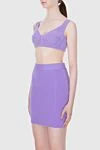 Herve Leger Юбкасымен күлгін әйелдер костюмі - Құрамы: 67% мақта, 32% нейлон, 1% спандекс. Шығарылған елі: Франция. Күтім: арнайы тазалау - фото 3