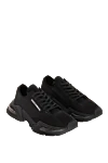 Dolce & Gabbana Black polyester sneakers for men - logo. 100% polyester (PL). lacing. Country of manufacture: Italy. Care: specialized cleaning - photo 3