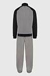 Fendi Men's sports suit made of cotton and polyester, gray - Checkered pattern, contrasting trim. 55% polyester, 45% cotton. Closure: Drawstring, zipper. Four side pockets. Country of manufacture: Italy. Care: specialized cleaning - photo 7