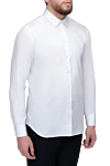 Alessandro Gherardi White cotton shirt for men - 100% cotton. Closure: buttons. Country of origin: Italy. Care: specialized cleaning - photo 3