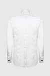 White cotton shirt for men Alessandro Gherardi - 100% cotton. Closure: buttons. Country of origin: Italy. Care: specialized cleaning - photo 6