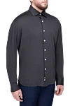 Alessandro Gherardi Gray cotton shirt for men - 100% cotton. Closure: buttons. Country of origin: Italy. Care: specialized cleaning - photo 3