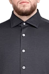 Alessandro Gherardi Gray cotton shirt for men - 100% cotton. Closure: buttons. Country of origin: Italy. Care: specialized cleaning - photo 5