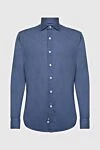 Alessandro Gherardi Blue cotton shirt for men - 100% cotton. Closure: buttons. Country of origin: Italy. Care: specialized cleaning - photo 1