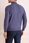Brunello Cucinelli Cashmere troyer blue for men - 100% cashmere. Closure: Zipper. Country of manufacture: Italy. Care: specialized cleaning - photo 3
