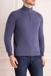 Cashmere troyer blue for men Brunello Cucinelli - 100% cashmere. Closure: Zipper. Country of manufacture: Italy. Care: specialized cleaning - photo 4