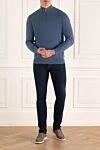 Троер из шерсти синий мужской Brunello Cucinelli - 100% шерсть. Молния. Страна производитель: Италия. Уход: специализированная чистка - фото 2