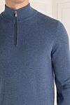 Brunello Cucinelli Троер из шерсти синий мужской - 100% шерсть. Молния. Страна производитель: Италия. Уход: специализированная чистка - фото 5