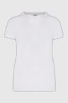 Brunello Cucinelli Women's white soft cotton t-shirt - 93% cotton, 7% elastane. Country of origin: Italy. Care: specialized cleaning - photo 1