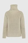 Ermanno Scervino Beige wool jumper for women - high neck. 100% wool. Country of manufacture: Italy. Care: specialized cleaning - photo 1