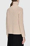 Beige wool jumper for women Ermanno Scervino - high neck. 100% wool. Country of manufacture: Italy. Care: specialized cleaning - photo 4